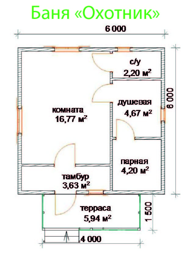 проект брусовой бани